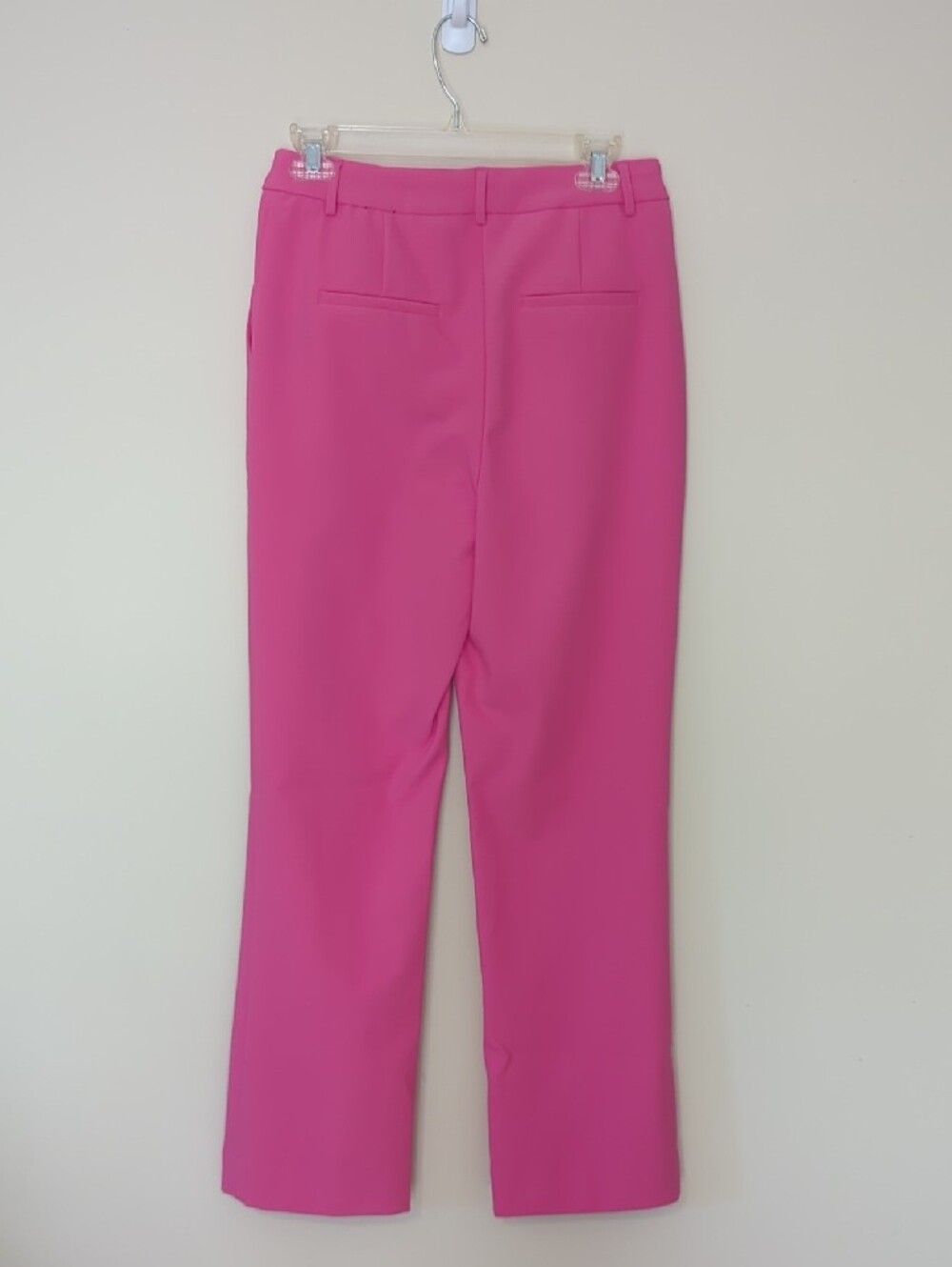 Rachel Zoe Hot Pink Straight Leg Work Pants Barbiecore Pull On Trousers Size 4 - Picture 4 of 9